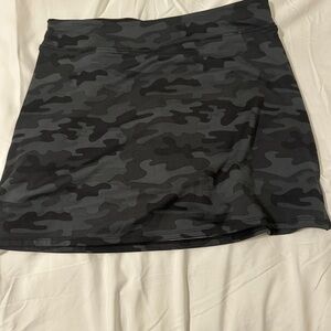 Soybu Camo Mini Skirt in Black and Gray